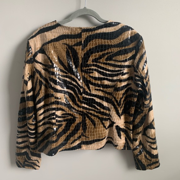 🦓🔥Vintage Style Zebra Print Lightweight Jacket - Picture 3 of 8
